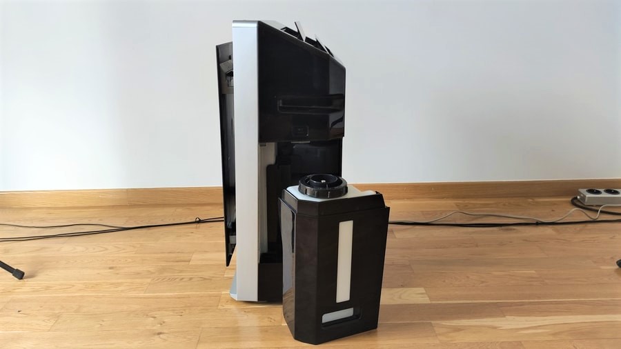 Panasonic F-VXR70G wraz z wyjętym zbiornikiem na wodę