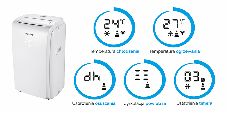 Wyświetlacz klimatyzatora Warmtec Senja KP32W