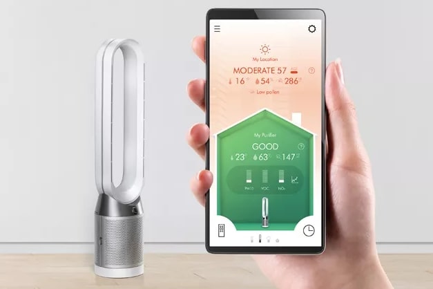 Aplikacja mobilna do oczyszczaczy powietrza dyson