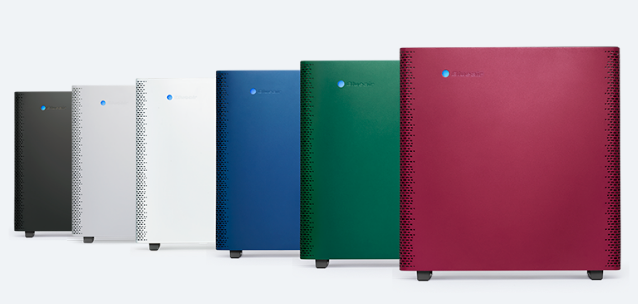 6 kolorów oczyszczacza powietrza Blueair Sense+