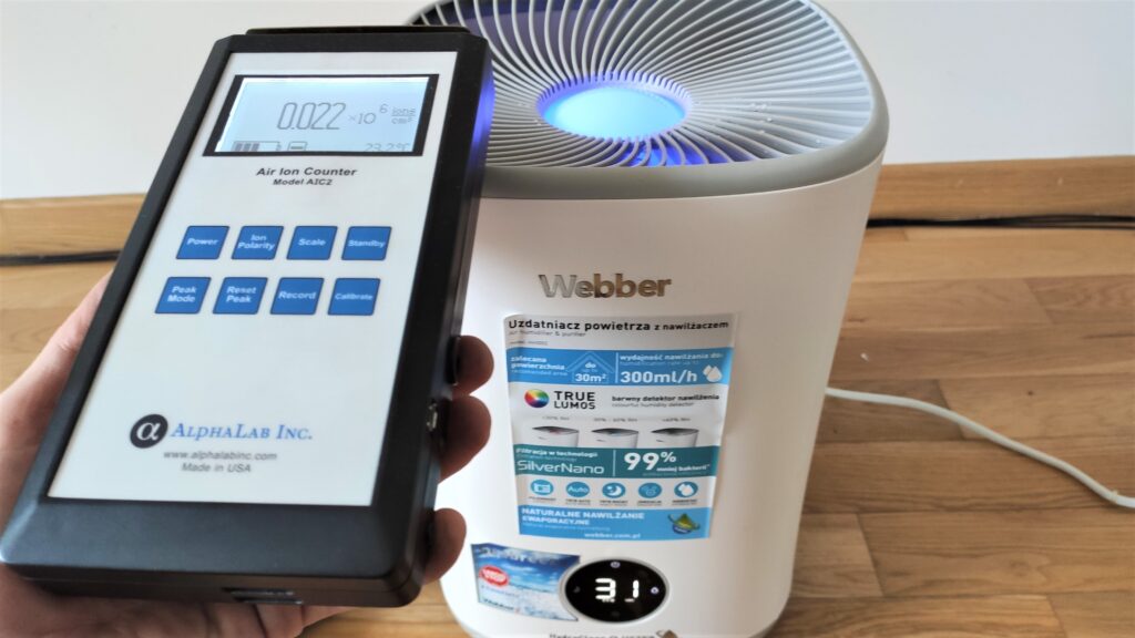 Webber HH3002 jonizacja powietrza test