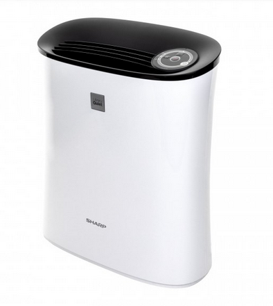 Sharp UA-PE30E-WB oczyszczacz powietrza z powodu i z boku