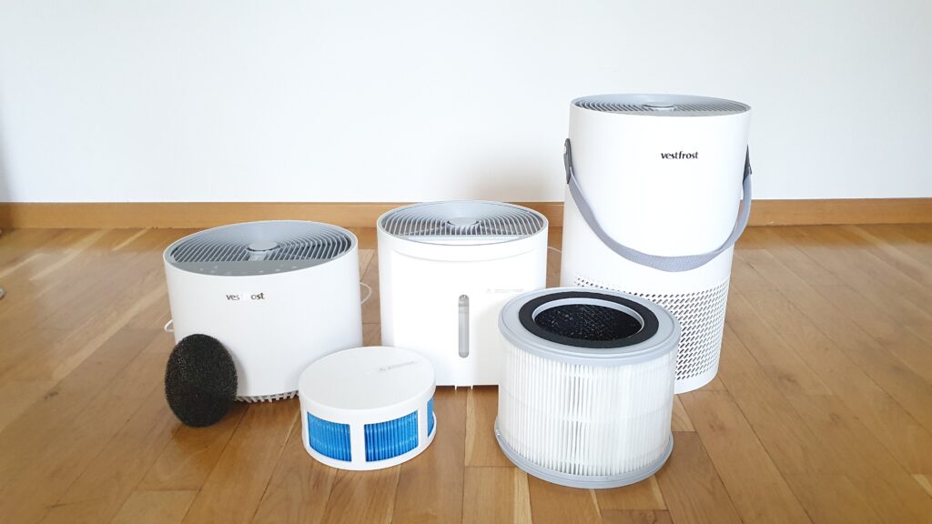 Vestfrost VP-E2S40WH oczyszczacz z nawilżaczem powietrza i wyjętymi filtrami