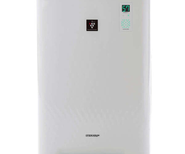 Przód białego oczyszczacz Sharp KC-A40EUW