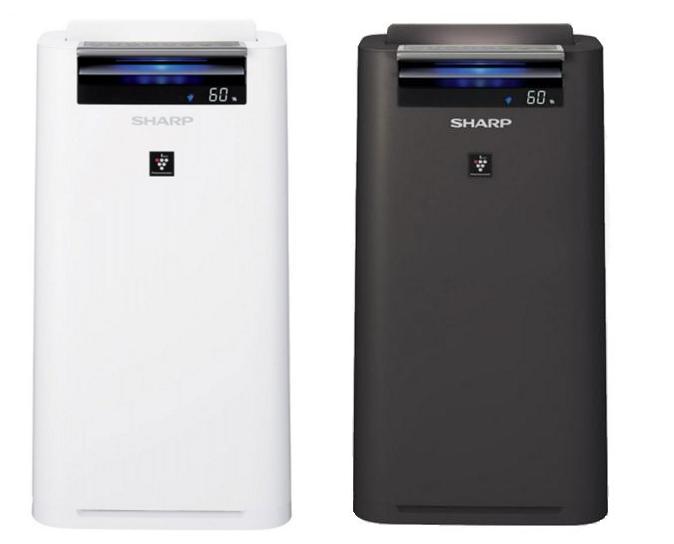 dwa oczyszczacze sharp kc-d40euw czarny i biały