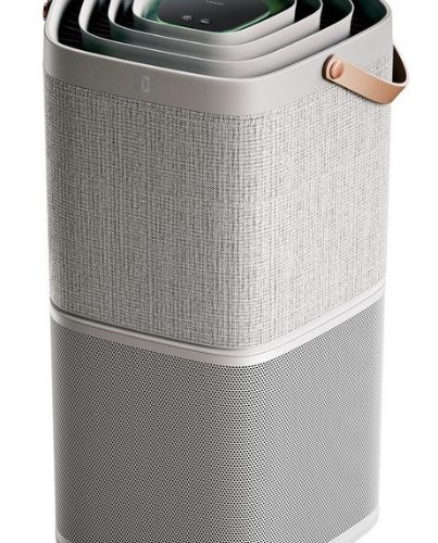 Oczyszczacz powietrza Electrolux PA91-404GY (szary) na białym tle.